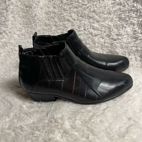 Antonio Cerrelli Elite Men’s SyntheticBlack ankle boots side zipper SZ12 - Picture 1 of 13